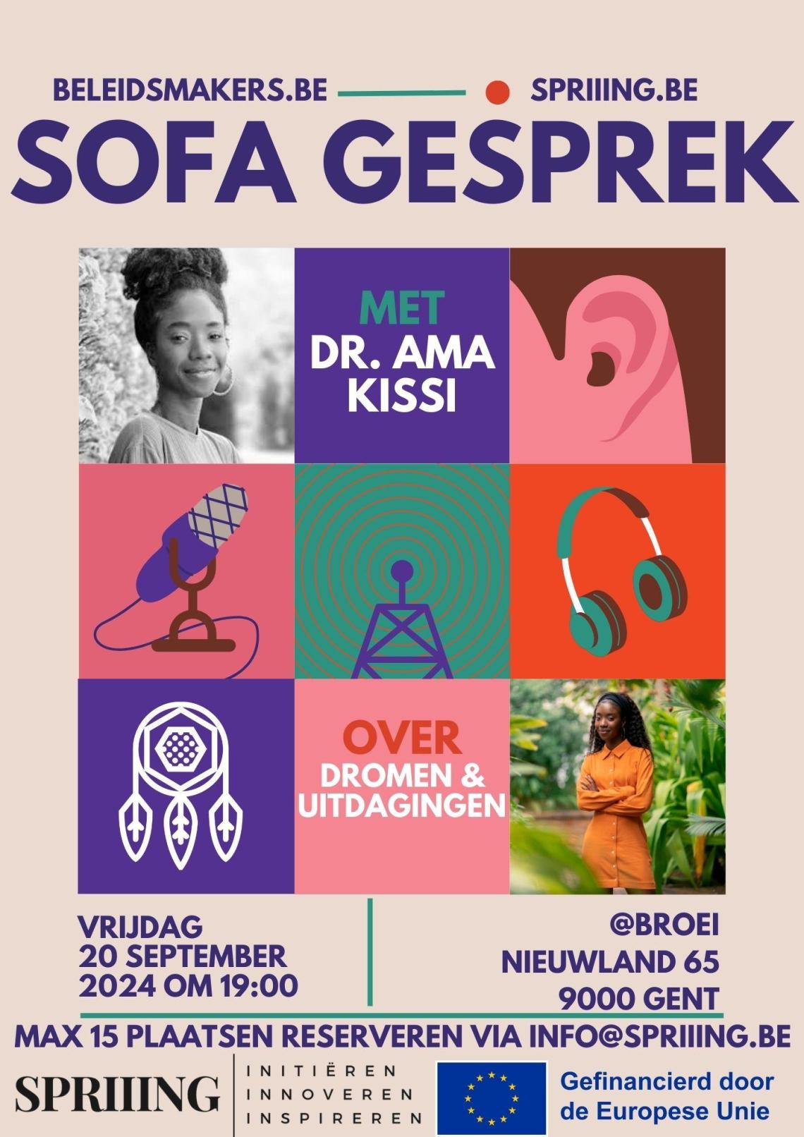 Sofa gesprek met Ama Kissi