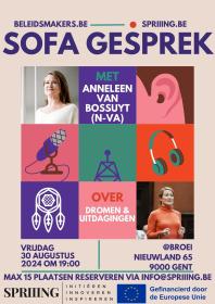 Sofa gesprek Anneleen Van Bossuyt